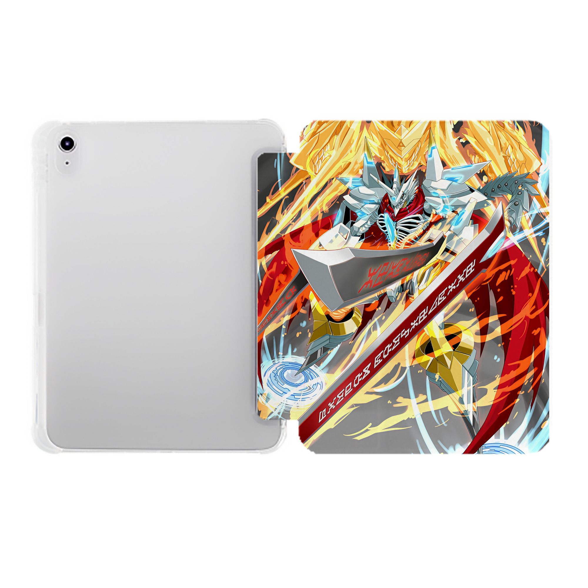 （画像用） Digimon デジタルモンスター/デジモン IPad ケース ペン収納付き 三つ折りスタンド PUレザー×シリコン 対応機種9.5/10.5/10.9インチ